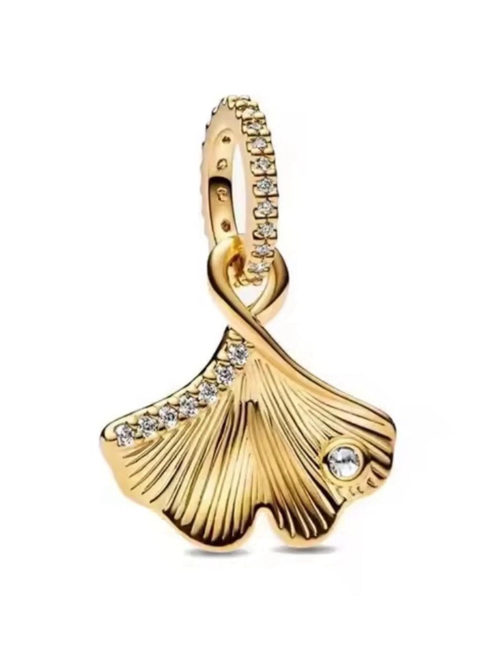 NWOT Gingko Leaf Dangle Charm Sterling Silver 925